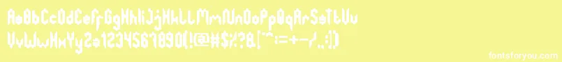 GreatestMap Font – White Fonts on Yellow Background