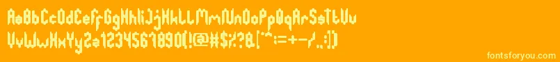 GreatestMap Font – Yellow Fonts on Orange Background