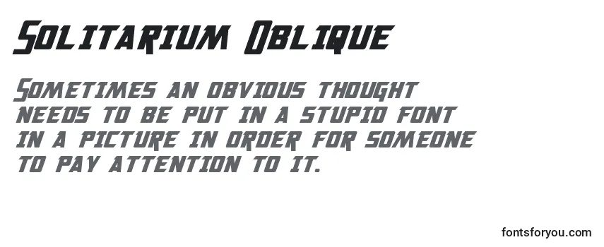 Solitarium Oblique フォントのレビュー