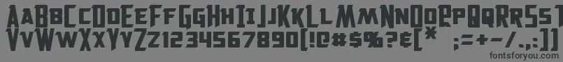 フォントSolitarium – 黒い文字の灰色の背景