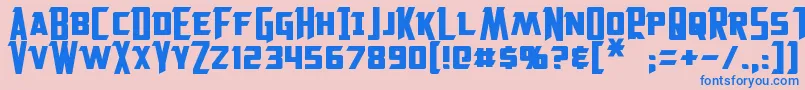 Solitarium Font – Blue Fonts on Pink Background