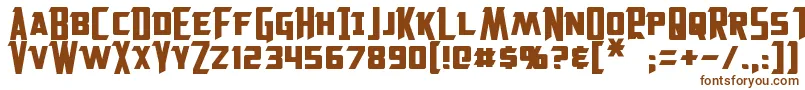 Шрифт Solitarium – коричневые шрифты на белом фоне