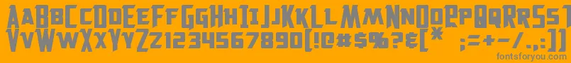 Solitarium Font – Gray Fonts on Orange Background