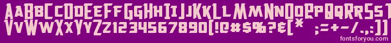 Solitarium Font – Pink Fonts on Purple Background