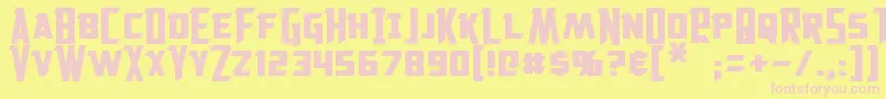 Solitarium Font – Pink Fonts on Yellow Background