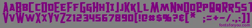 フォントSolitarium – 紫色のフォント、灰色の背景
