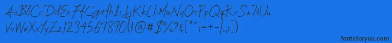 Soljik Dambaek Font – Black Fonts on Blue Background