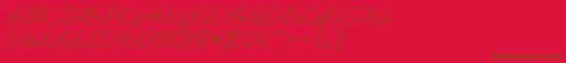 Soljik Dambaek Font – Brown Fonts on Red Background
