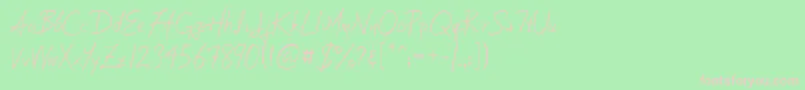 Soljik Dambaek Font – Pink Fonts on Green Background