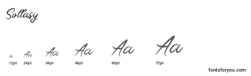 Sollasy Font Sizes