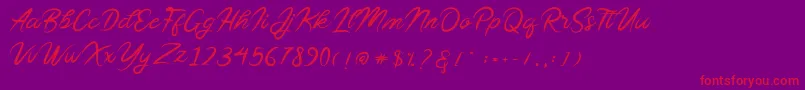 Sollasy Font – Red Fonts on Purple Background