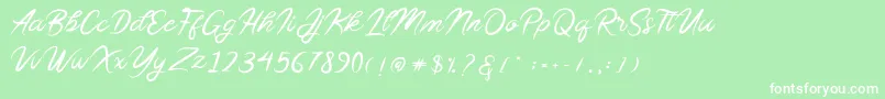 Sollasy Font – White Fonts on Green Background