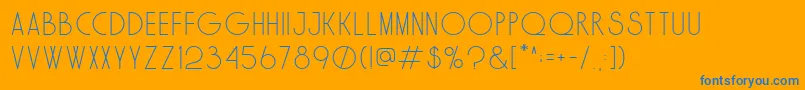 Solo Font – Blue Fonts on Orange Background