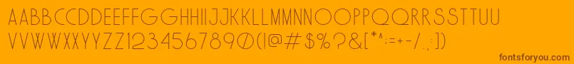 Solo Font – Brown Fonts on Orange Background