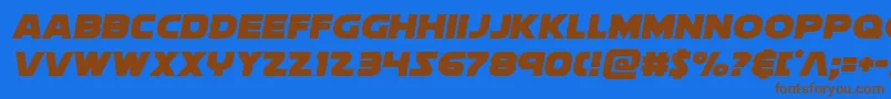 soloist1 Font – Brown Fonts on Blue Background