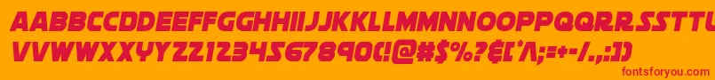soloistcond1 Font – Red Fonts on Orange Background