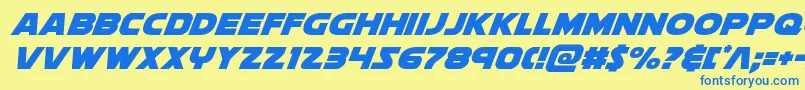 soloistextraital1 Font – Blue Fonts on Yellow Background