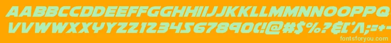 soloistextraital1 Font – Green Fonts on Orange Background