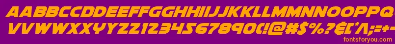 soloistextraital1 Font – Orange Fonts on Purple Background