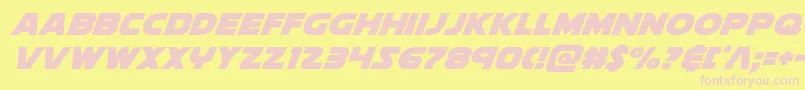 soloistextraital1 Font – Pink Fonts on Yellow Background