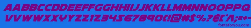 soloistextraital1 Font – Purple Fonts on Blue Background