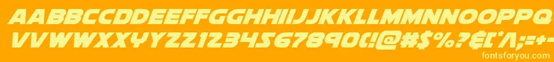 soloistextraital1 Font – Yellow Fonts on Orange Background
