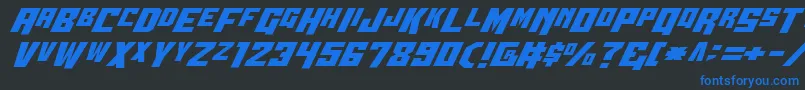 Wbv5 Font – Blue Fonts on Black Background