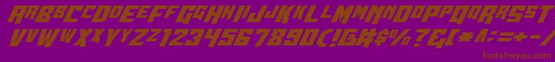 Wbv5 Font – Brown Fonts on Purple Background