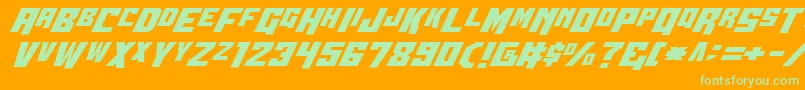 Wbv5 Font – Green Fonts on Orange Background