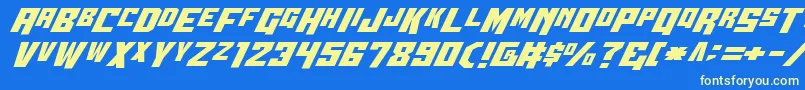 Wbv5 Font – Yellow Fonts on Blue Background