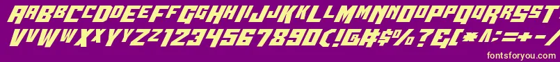 Wbv5 Font – Yellow Fonts on Purple Background