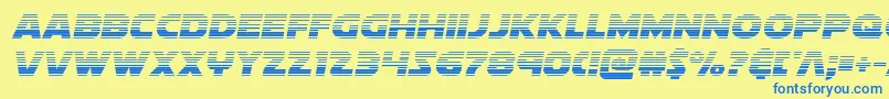 soloistgrad1 Font – Blue Fonts on Yellow Background