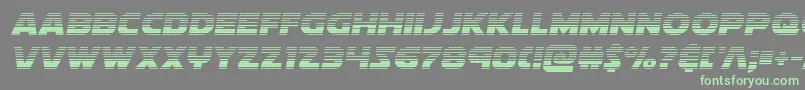 フォントsoloistgrad1 – 灰色の背景に緑のフォント