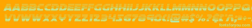 soloistgrad1 Font – Green Fonts on Orange Background