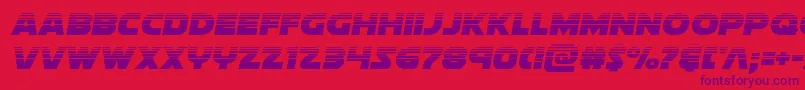 フォントsoloisthalf1 – 赤い背景に紫のフォント