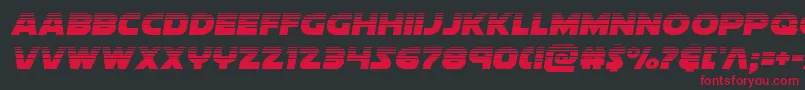 フォントsoloisthalf1 – 黒い背景に赤い文字