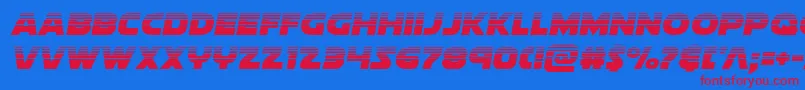 フォントsoloisthalf1 – 赤い文字の青い背景
