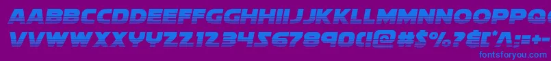 soloisthalf21 Font – Blue Fonts on Purple Background