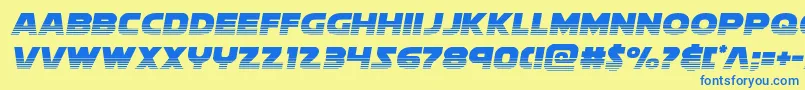 soloisthalf21 Font – Blue Fonts on Yellow Background
