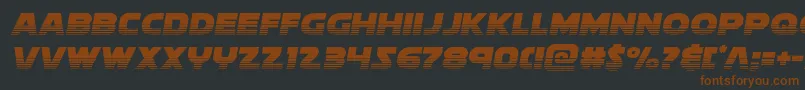 soloisthalf21-fontti – ruskeat fontit mustalla taustalla