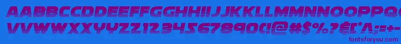 soloisthalf21 Font – Purple Fonts on Blue Background