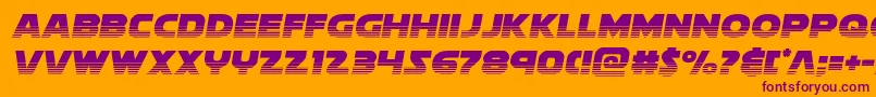 soloisthalf21 Font – Purple Fonts on Orange Background