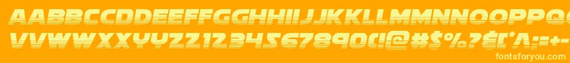 soloisthalf21 Font – Yellow Fonts on Orange Background