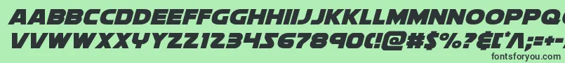 フォントsoloistital1 – 緑の背景に黒い文字