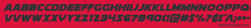 soloistital1 Font – Black Fonts on Red Background