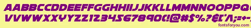 soloistital1 Font – Purple Fonts on Yellow Background