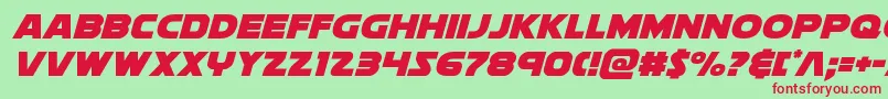 soloistital1 Font – Red Fonts on Green Background