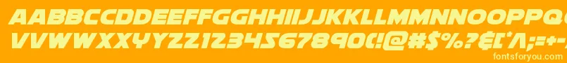 soloistital1 Font – Yellow Fonts on Orange Background