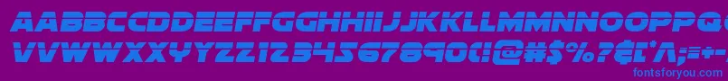 soloistlaser1 Font – Blue Fonts on Purple Background