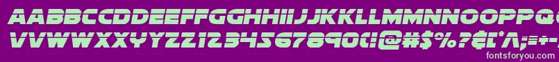 soloistlaser1 Font – Green Fonts on Purple Background